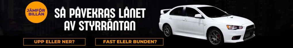 Så påverkas billånet av styrräntan